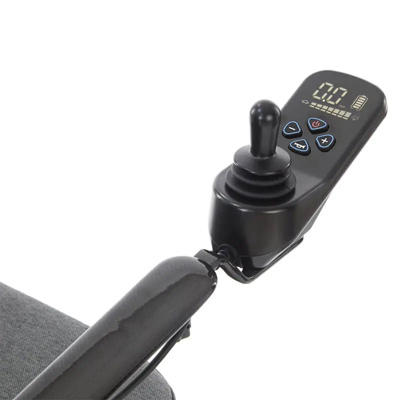 Experience next-level mobility with the Photon Folding Electric Powerchair. Weighing just 17kg without the battery and crafted from carbon fibre, it offers a 12-mile range on a single charge. Designed for users up to 23.5 stone, it combines comfort, support, and a sleek, minimalist design. Navigate busy streets or rough terrain with ease, enjoying unmatched performance and reliability. The Photon redefines lightweight, robust mobility.