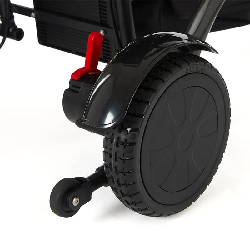 Experience next-level mobility with the Photon Folding Electric Powerchair. Weighing just 17kg without the battery and crafted from carbon fibre, it offers a 12-mile range on a single charge. Designed for users up to 23.5 stone, it combines comfort, support, and a sleek, minimalist design. Navigate busy streets or rough terrain with ease, enjoying unmatched performance and reliability. The Photon redefines lightweight, robust mobility.