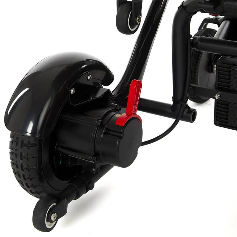 Experience next-level mobility with the Photon Folding Electric Powerchair. Weighing just 17kg without the battery and crafted from carbon fibre, it offers a 12-mile range on a single charge. Designed for users up to 23.5 stone, it combines comfort, support, and a sleek, minimalist design. Navigate busy streets or rough terrain with ease, enjoying unmatched performance and reliability. The Photon redefines lightweight, robust mobility.