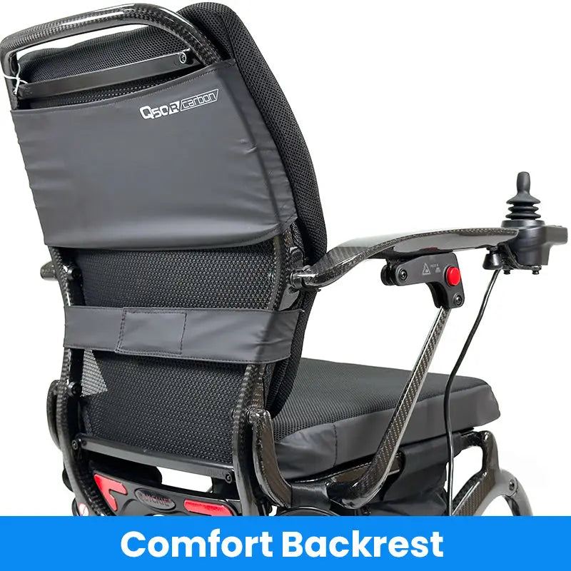 Quickie Q50 R Carbon Folding Powerchair with a comfort backrest