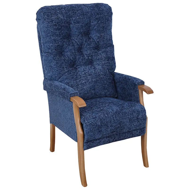 Avon High Back Chair Mobility World UK High Seat Orthopaedic Chair Marine / Light Oak
