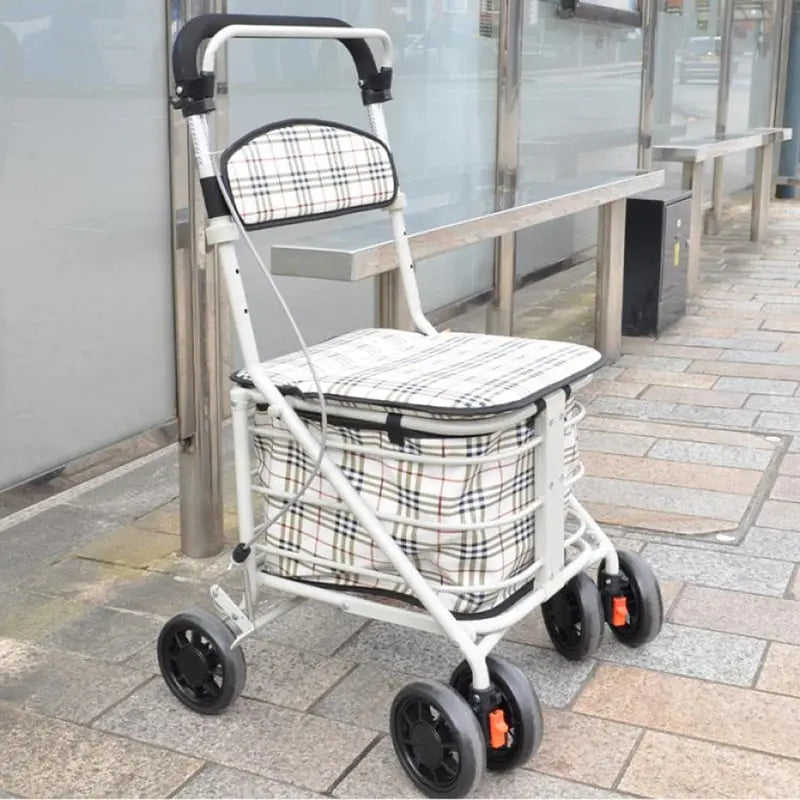 mobility-world-ltd-uk-Foldable-Shopping-Trolley-With-Single-Brake-Bar-and-Seat-chequered-Lifestyle