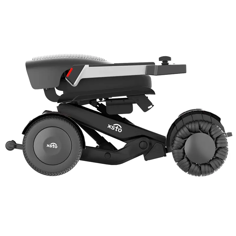 XSTO M4 Electric Powered Wheelchair Side View Folded