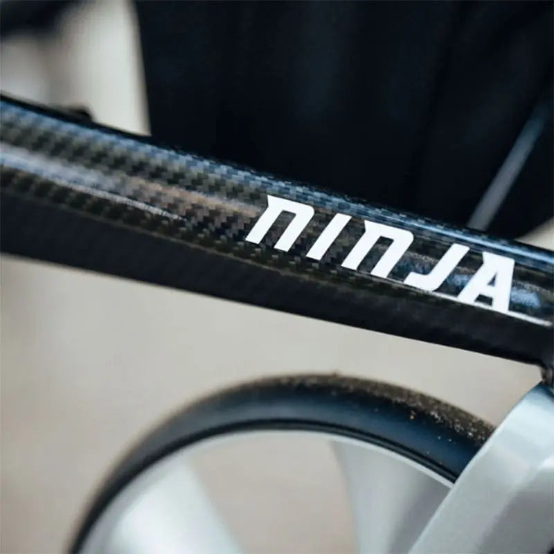 Close-up of aspire ninja carbon fibre lightweight seat walker frame