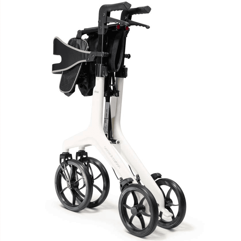 mobility-world-ltd-uk-drive-deVilbiss-healthcare-aerowalk-carbon-fibre-rollator-butter-cream-folded-side-view