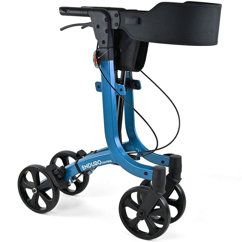 Mobility World Ltd UK - Enduro Control Rollator Teal Folded