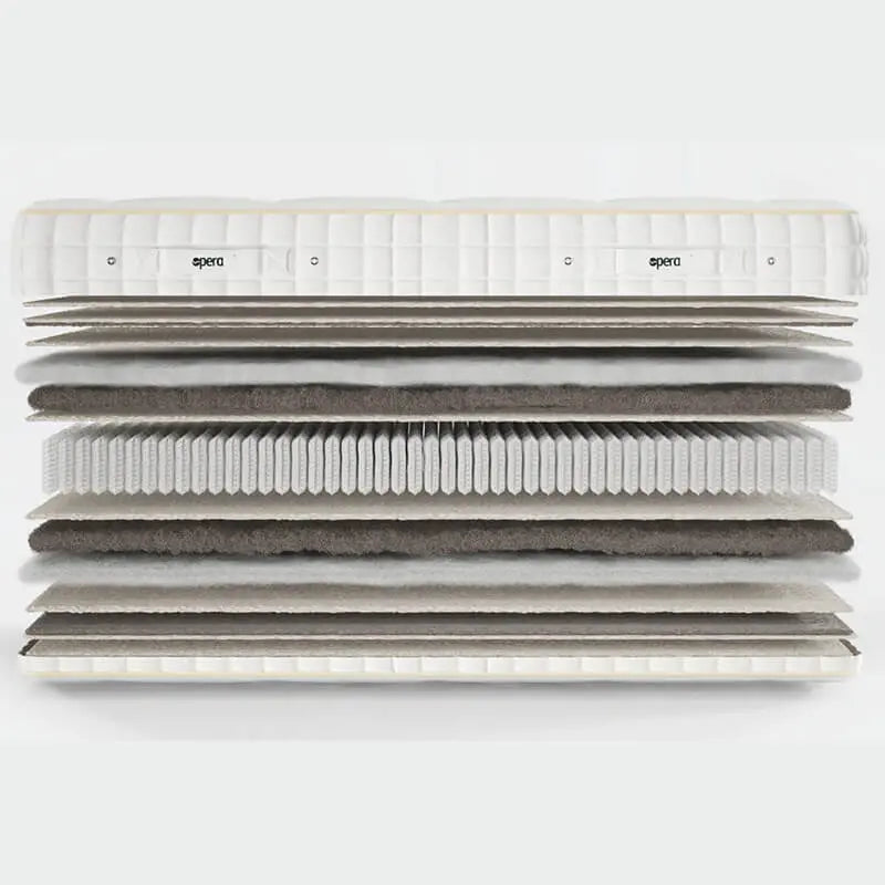 The Emporia Natural Luxury Adjustable Mattress is a luxurious, comfortable adjustable bed with 1500 hand-teased pocket springs and layers of natural fillings, offering a deep, deep, and sumptuous experience, with customizable soft, medium, or firm feel options.