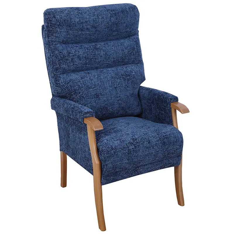 Orwell High Back Chair Mobility World UK High Seat Orthopaedic Chair Marine / Light Oak