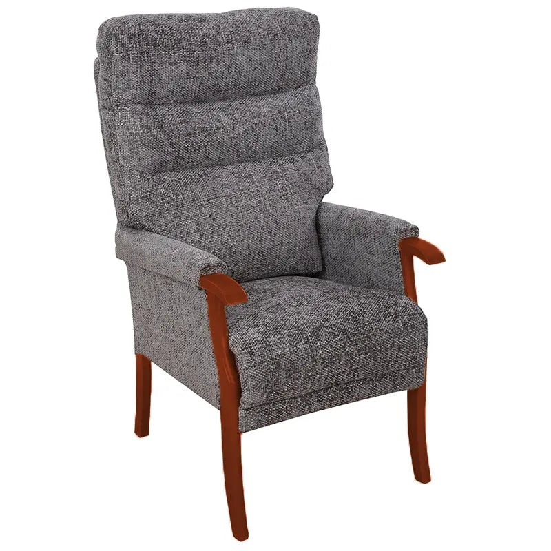 Orwell High Back Chair Mobility World UK High Seat Orthopaedic Chair Slate / Mahogany