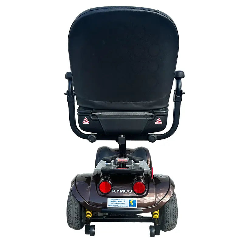 The Approved Used Kymco Mini Comfort mobility scooter is the perfect choice for people looking for a lightweight and compact model. This scooter boasts front and rear LED lighting and wireless connections, making it easy to transport and keep clean. The 9-inch soft-roll puncture proof wheels provide a comfortable ride, while the removable battery makes it easy to charge.