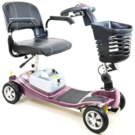 Illusion 4mph Mobility Scooter With Lithium Battery  Mobility World UK  Mobility Scooters Midnight Purple / Solid / 12 Months On-Site Warran_img