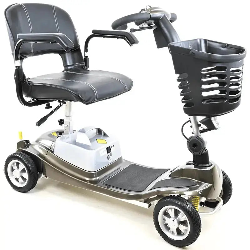 Illusion 4mph Mobility Scooter With Lithium Battery  Mobility World UK  Mobility Scooters Oyster Grey / Solid / 12 Months On-Site Warranty