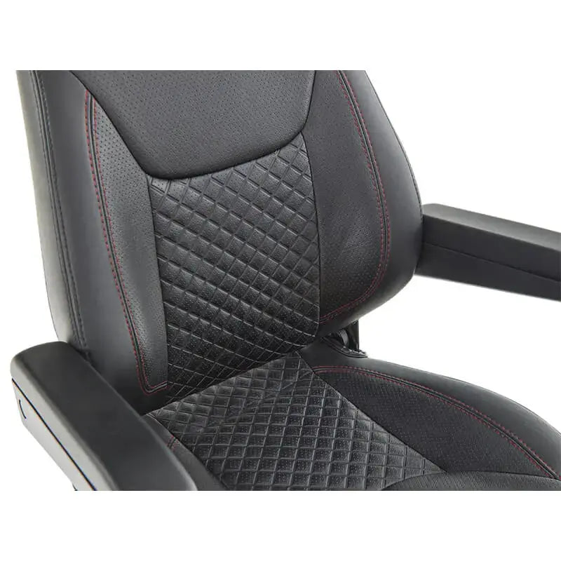 The Motion Healthcare Xcite Li Mobility Scooter offers a 45-mile range and 8 mph top speed with safe lithium phosphate batteries. It features large wheels, suspension, a padded Captain's seat, and an adjustable tiller.  Ideal for all terrains, it includes lights, indicators, a horn, and high ground clearance, supporting up to 25 stone. Additional conveniences are a storage basket and USB charging port.  The Xcite Li combines modern styling, ease of use, and robust performance for all journeys.