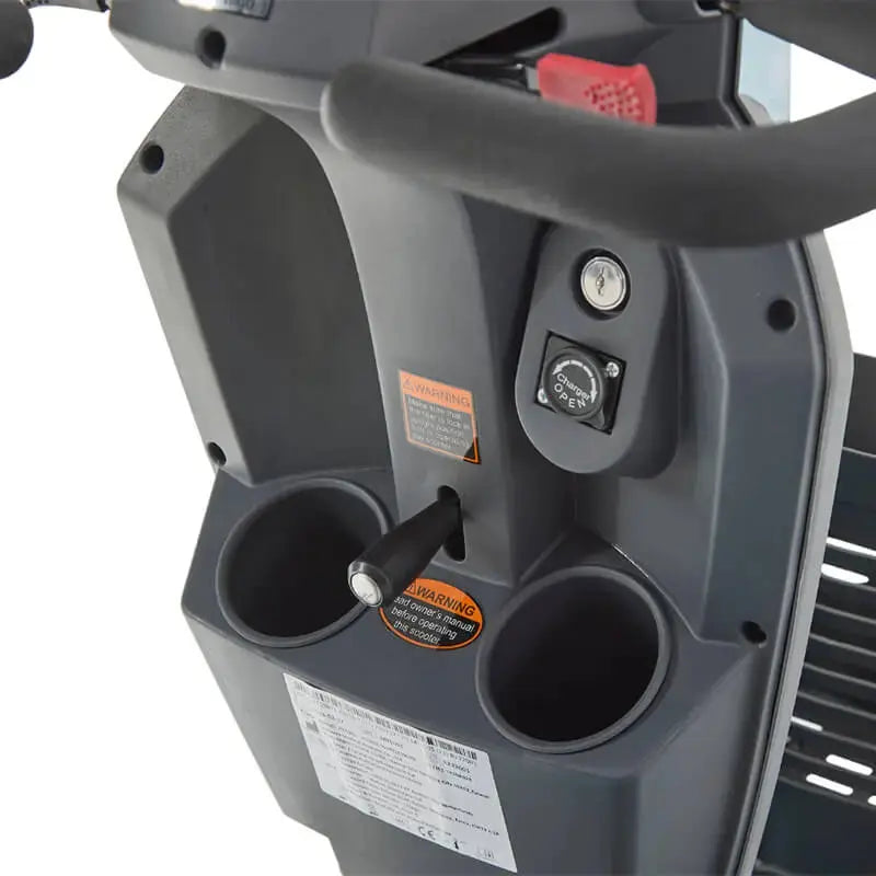 The Motion Healthcare Xcite Li Mobility Scooter offers a 45-mile range and 8 mph top speed with safe lithium phosphate batteries. It features large wheels, suspension, a padded Captain's seat, and an adjustable tiller.  Ideal for all terrains, it includes lights, indicators, a horn, and high ground clearance, supporting up to 25 stone. Additional conveniences are a storage basket and USB charging port.  The Xcite Li combines modern styling, ease of use, and robust performance for all journeys.