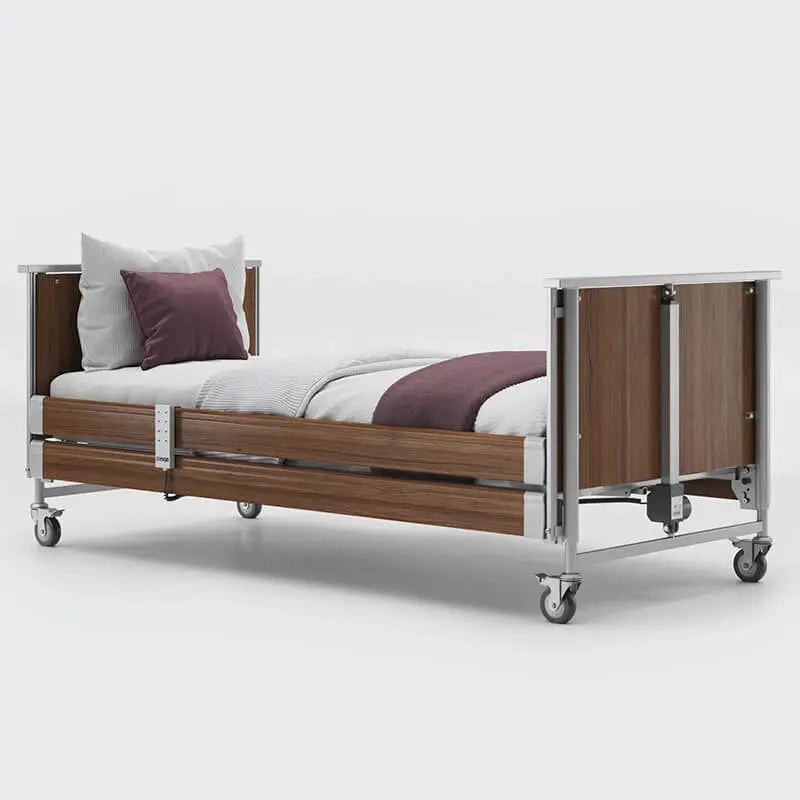 The Opera Basic 3ft Classic Profiling Bed with Cot Sides is perfect for those who need a little bit of extra help when it comes to getting in and out of bed. The bed can be raised to a nursing height of 80cm, making it easy for carers to provide assistance. Plus, the cot sides make it easy to ensure that your loved one stays safe and secure while they sleep.