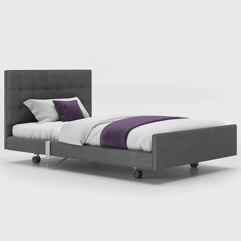 The Opera Signature Comfort Profiling Bed is the ultimate care bed for operators and users wanting to achieve a homely care environment. The bed has a fully upholstered surround and has headboard, fabric and width options.