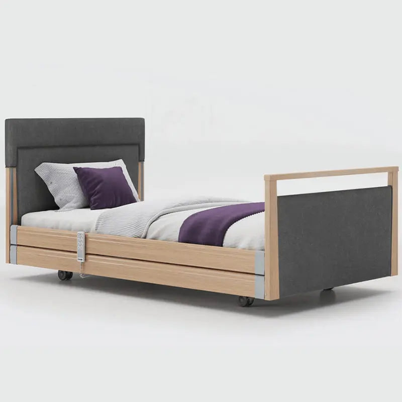 mobility_world_ltd_uk_opera_signature_upholstered_profiling_bed_3ft6_with_rails_oak_fabric_antracite