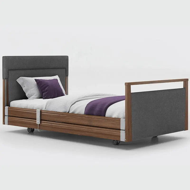 mobility_world_ltd_uk_opera_signature_upholstered_profiling_bed_3ft6_with_rails_walnut_fabric_antracite