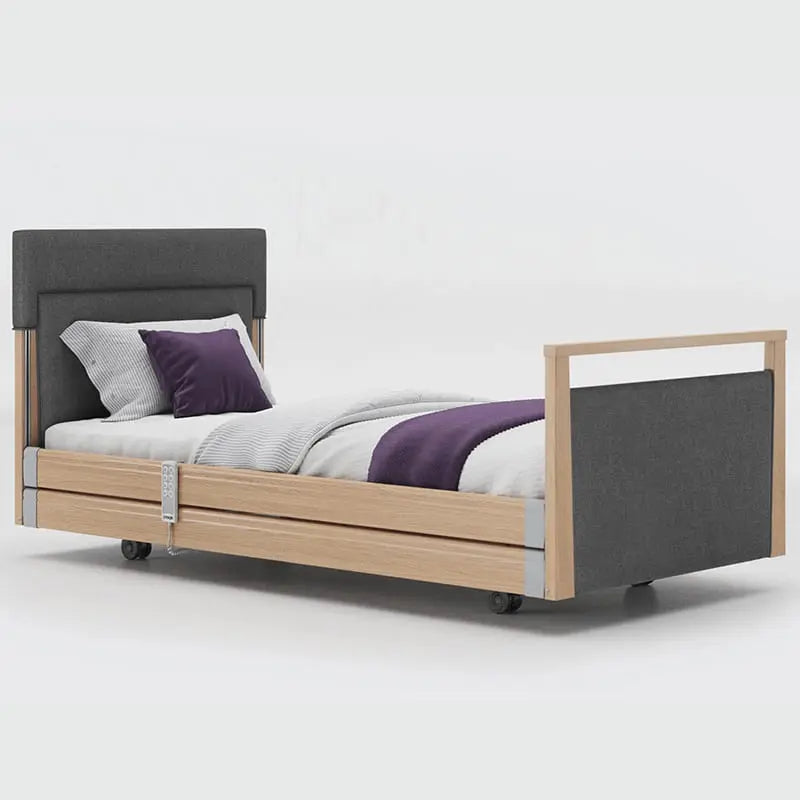 mobility_world_ltd_uk_opera_signature_upholstered_profiling_bed_3ft_with_rails_oak_fabric_antracite