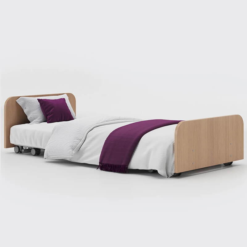 The Opera Solo profiling floor bed is an excellent option if you or a loved one needs advanced care at home. Because of its extremely low floor height, the Solo is excellent for people with dementia and other cognitive disorders. The Solo is categorized as a floor bed, providing a safe sleeping height and lowering the danger of harm from bed collapses. The entire bed may be raised to waist level on the profiling bed and lowered to the floor using its "all-in-one" height range.