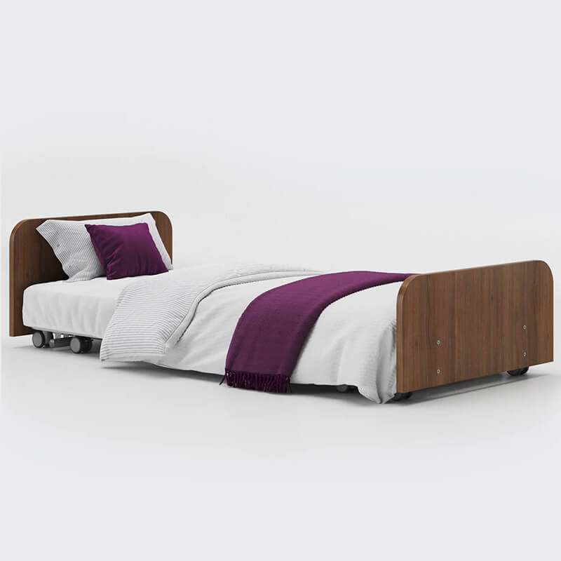 The Opera Solo profiling floor bed is an excellent option if you or a loved one needs advanced care at home. Because of its extremely low floor height, the Solo is excellent for people with dementia and other cognitive disorders. The Solo is categorized as a floor bed, providing a safe sleeping height and lowering the danger of harm from bed collapses. The entire bed may be raised to waist level on the profiling bed and lowered to the floor using its "all-in-one" height range.