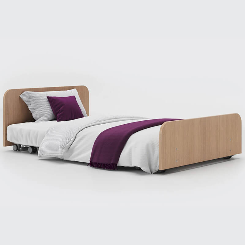 The Opera Solo profiling floor bed is an excellent option if you or a loved one needs advanced care at home. Because of its extremely low floor height, the Solo is excellent for people with dementia and other cognitive disorders. The Solo is categorized as a floor bed, providing a safe sleeping height and lowering the danger of harm from bed collapses. The entire bed may be raised to waist level on the profiling bed and lowered to the floor using its "all-in-one" height range.