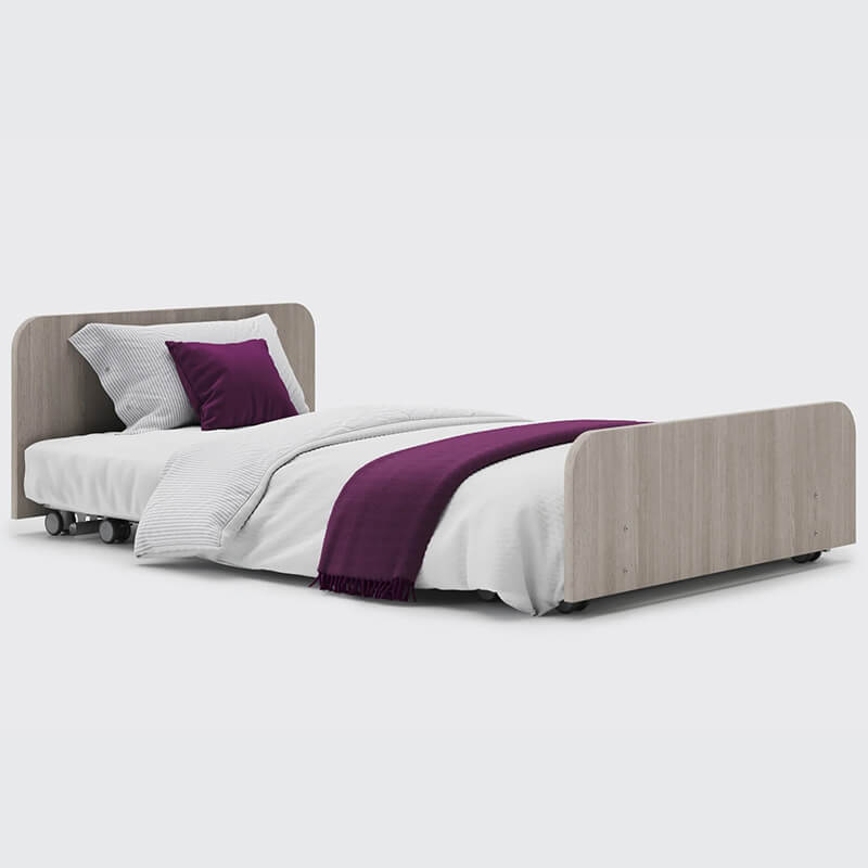 The Opera Solo profiling floor bed is an excellent option if you or a loved one needs advanced care at home. Because of its extremely low floor height, the Solo is excellent for people with dementia and other cognitive disorders. The Solo is categorized as a floor bed, providing a safe sleeping height and lowering the danger of harm from bed collapses. The entire bed may be raised to waist level on the profiling bed and lowered to the floor using its "all-in-one" height range.