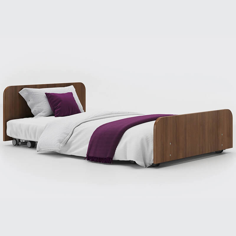 The Opera Solo profiling floor bed is an excellent option if you or a loved one needs advanced care at home. Because of its extremely low floor height, the Solo is excellent for people with dementia and other cognitive disorders. The Solo is categorized as a floor bed, providing a safe sleeping height and lowering the danger of harm from bed collapses. The entire bed may be raised to waist level on the profiling bed and lowered to the floor using its "all-in-one" height range.