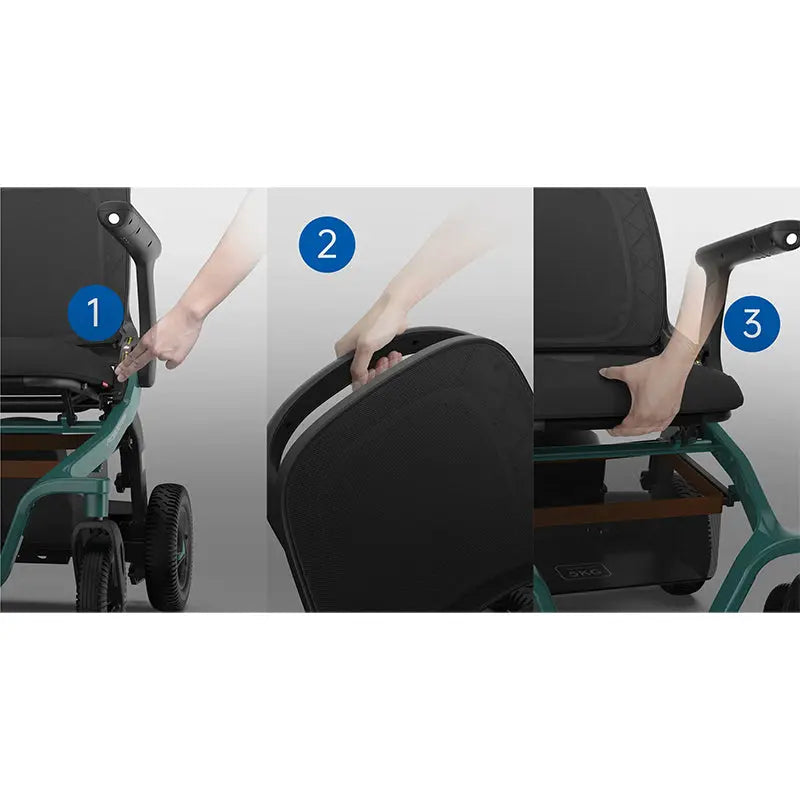 The Robooter E40 is a sleek, foldable indoor electric wheelchair that flawlessly blends performance, portability, and style. It is designed for easy daily usage, with ample leg space and a compact turning radius, and is powered by a powerful 20AH lithium-ion battery that can travel 14.3 miles on a single charge. Its lightweight design allows for easy manoeuvrability on a variety of floor surfaces, making it suitable for transportation in cars, airlines, and more.