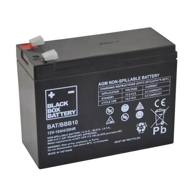 10Ah Black Box AGM Battery  Mobility World UK