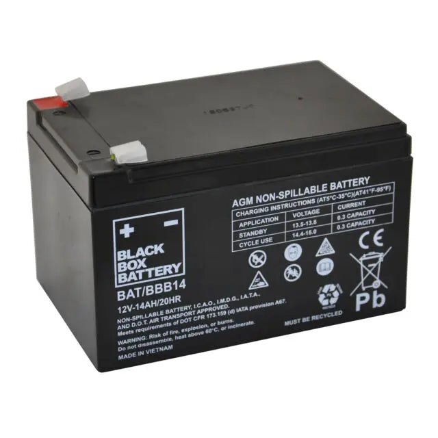14Ah Black Box AGM Battery  Mobility World UK