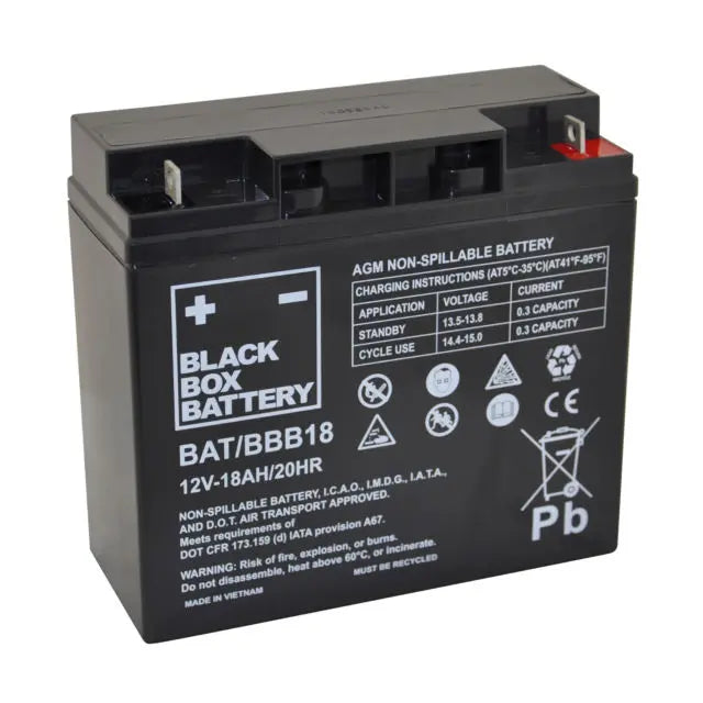 18Ah Black Box AGM Battery  Mobility World UK