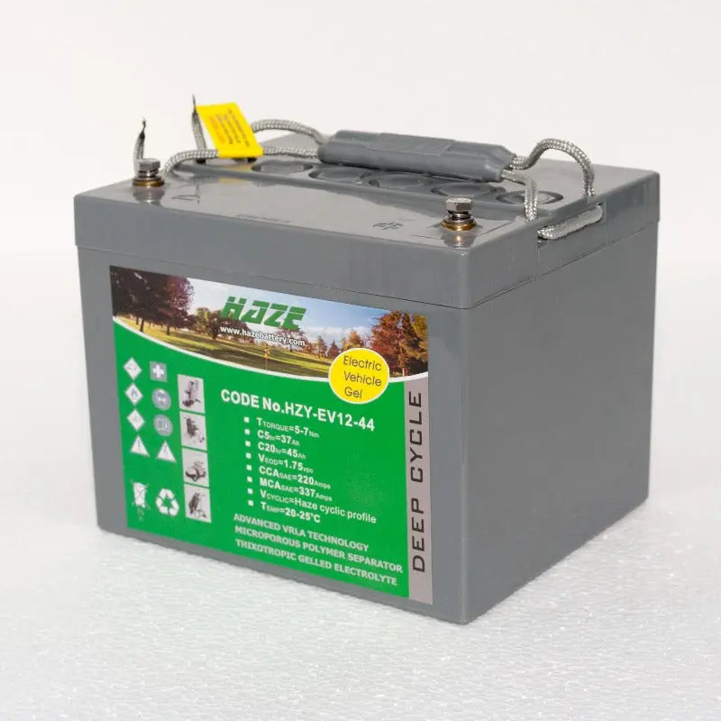 Mobility World UK Haze HZY-EV12-44 AGM Deep Cycle Mobility and Golf Battery - 45.4Ah