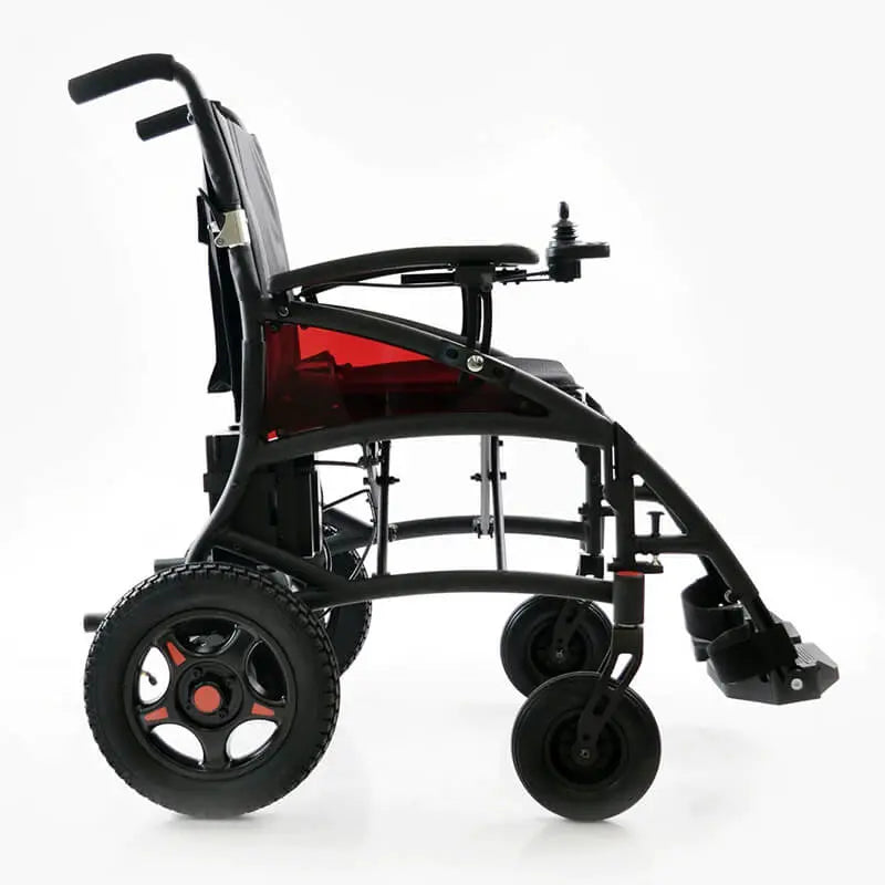 Dash Eco Lightweight Powered Folding Wheelchair with Dual Attendant Co Mobility World UK