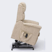 Load image into Gallery viewer, Mobility-World-UK-Ashford-Dual-Motor-Rise-Recliner-Chair-drive-medical-nevada-cream-beige-reclined