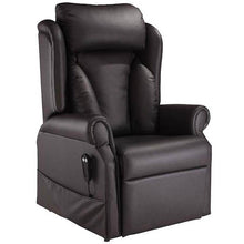Load image into Gallery viewer, Mobility-World-UK-Jubilee-Dual-Motor-Riser-Recliner-Lateral-Back-Cosi-Chair-ultra-leather-raven-wing