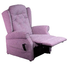 Load image into Gallery viewer, Mobility-World-UK-Medina-Cosi-Chair-Button-Back-Multi-Functional-Dual-Motor-Riser-Recliner-Cord-Plum