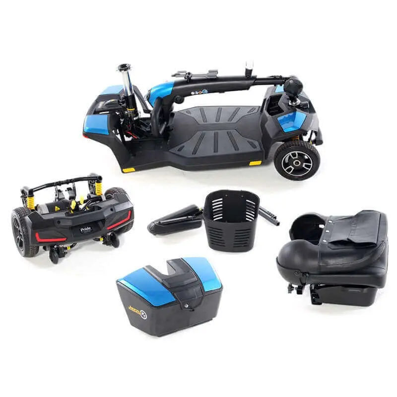 Mobility World Ltd UK:  Pride Jazzy Zero Turn Travel Scooter Disassembled
