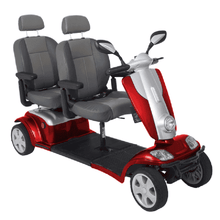 Load image into Gallery viewer, Mobility-World-UK-The-Tandem-MPV-Mobility-Scooter-Cherry-Red