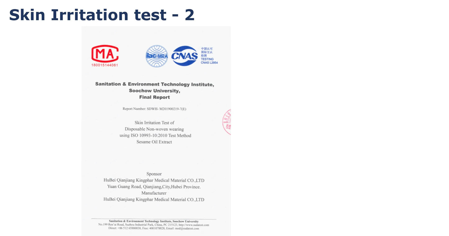 TypeIINonWoven3PlySurgicalFaceMaskSkinIrritationTest-2