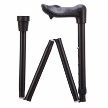 Load image into Gallery viewer, Arthritis Grip Cane - Folding, adjustable, Right Handed - Black