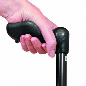 Arthritis Grip Cane - Folding, adjustable, Left Handed - Black