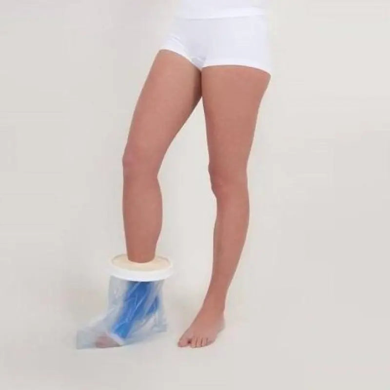 Atlantis Cast Protector, these adult sized comfortable waterproof protectors simply slip over the cast or dressing on either the lower leg or arm to protect them when taking a bath or shower