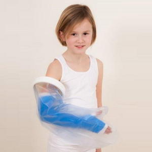 Atlantis Cast Protector, Â these child-sized comfortable waterproof protectors simply slip over the cast or dressing on either the lower leg or arm to protect them when taking a bath or shower