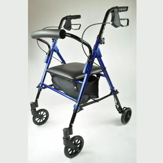 Compact Aluminium Rollator - Blue Metallic blue frame Max user weight 18 stone_img