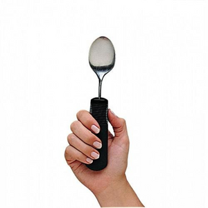 Good Grips Cutlery has a soft cushion grip that keeps the utensil in the hand - even when wet