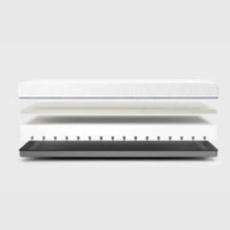 This layered foam mattress is constructed from a Visco/memory foam topper and a supportive, filler-free reflex foam base to provide pressure-relieving benefits.