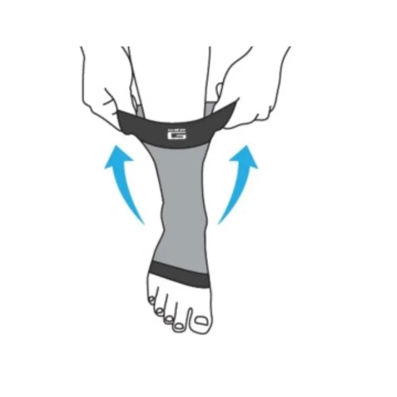 Neo G Airflow Ankle Support Small: 15 - 19 cm; Medium: 19 - 23 cm; Large: 23 - 28 cm; X-Large: 28 - 33 cm