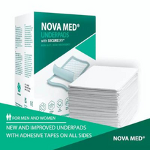 Load image into Gallery viewer, NOVAMED INCONTINENCE DISPOSABLE BED PADS, UNDERPADS WITH ADHESIVE TAPES - 60X90 CM