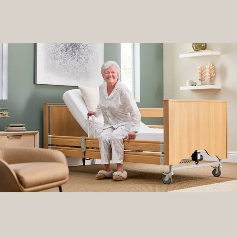 The Opera Enclosed 3ft Classic Profiling Bed With Cot Sides is perfect for those who need a little bit of extra help when it comes to getting in and out of bed. The bed can be raised to a nursing height of 80cm, making it easy for carers to provide assistance.